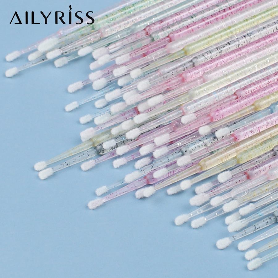 Eyelash Extension Removal - Disposable Eyelash Brushes Swab 100pcs Micro