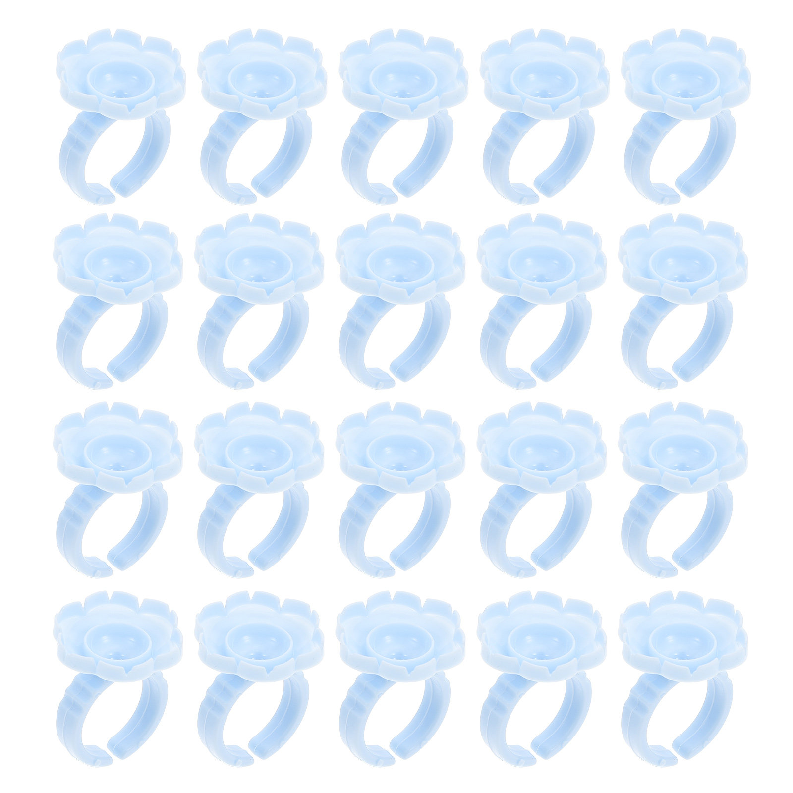Eyelash Extension Is Safe - 100Pcs Flower Pattern Eyelash Glue Cup