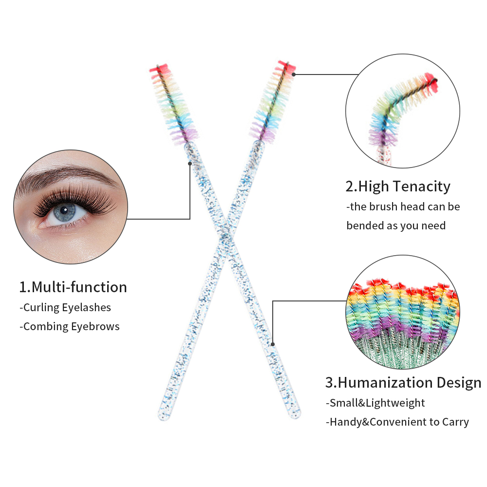 50PCS Rainbow Crystal Eyelash  - Eyelash Extension Repair review and price