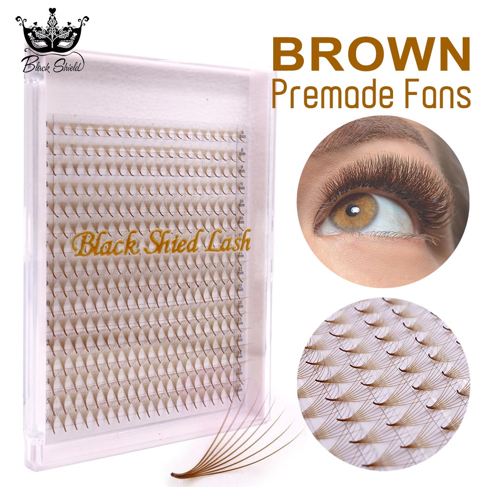 320 Colored Pointy Base Brown  - Eyelash Extension Russian review and price