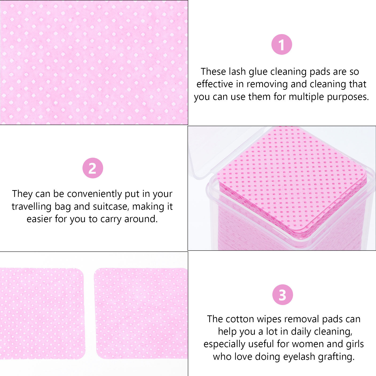 600Pcs Cleaning Cotton Wipes L - Eyelash Extension Removal review and price