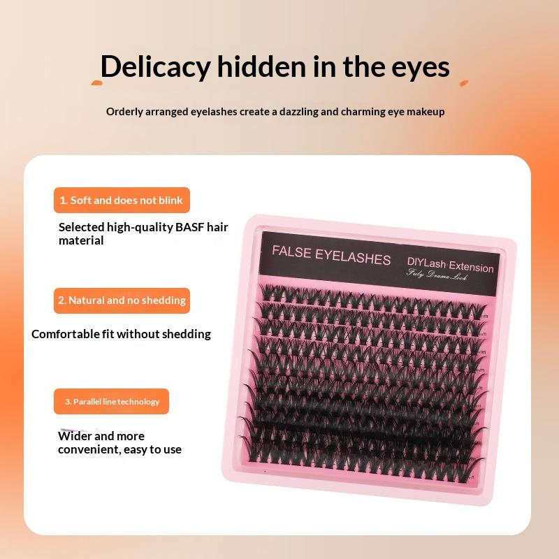 New 10Row 140 Clusters Fluffy  - Lashes Eyelash Extension review and price