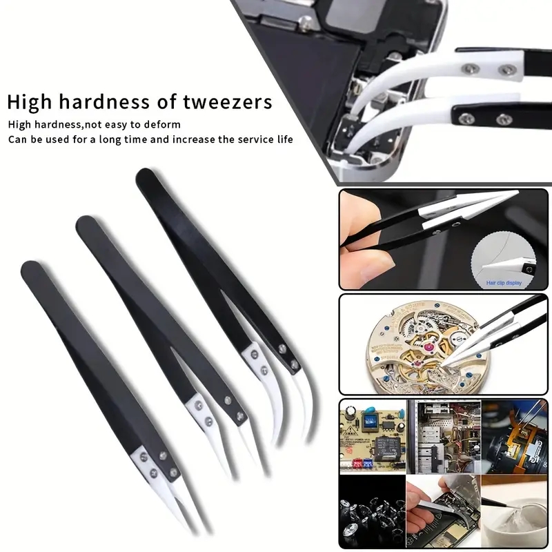 Ceramic Antistatic Tweezers, I - Isolation Tweezer Curved review and price