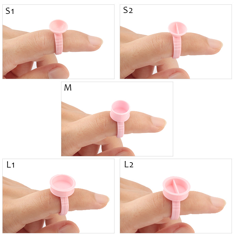 100pcs Disposable Glue Rings P - Eyelash Extension Guide review and price